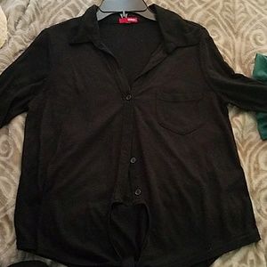 Black botton down blouse by Bongo